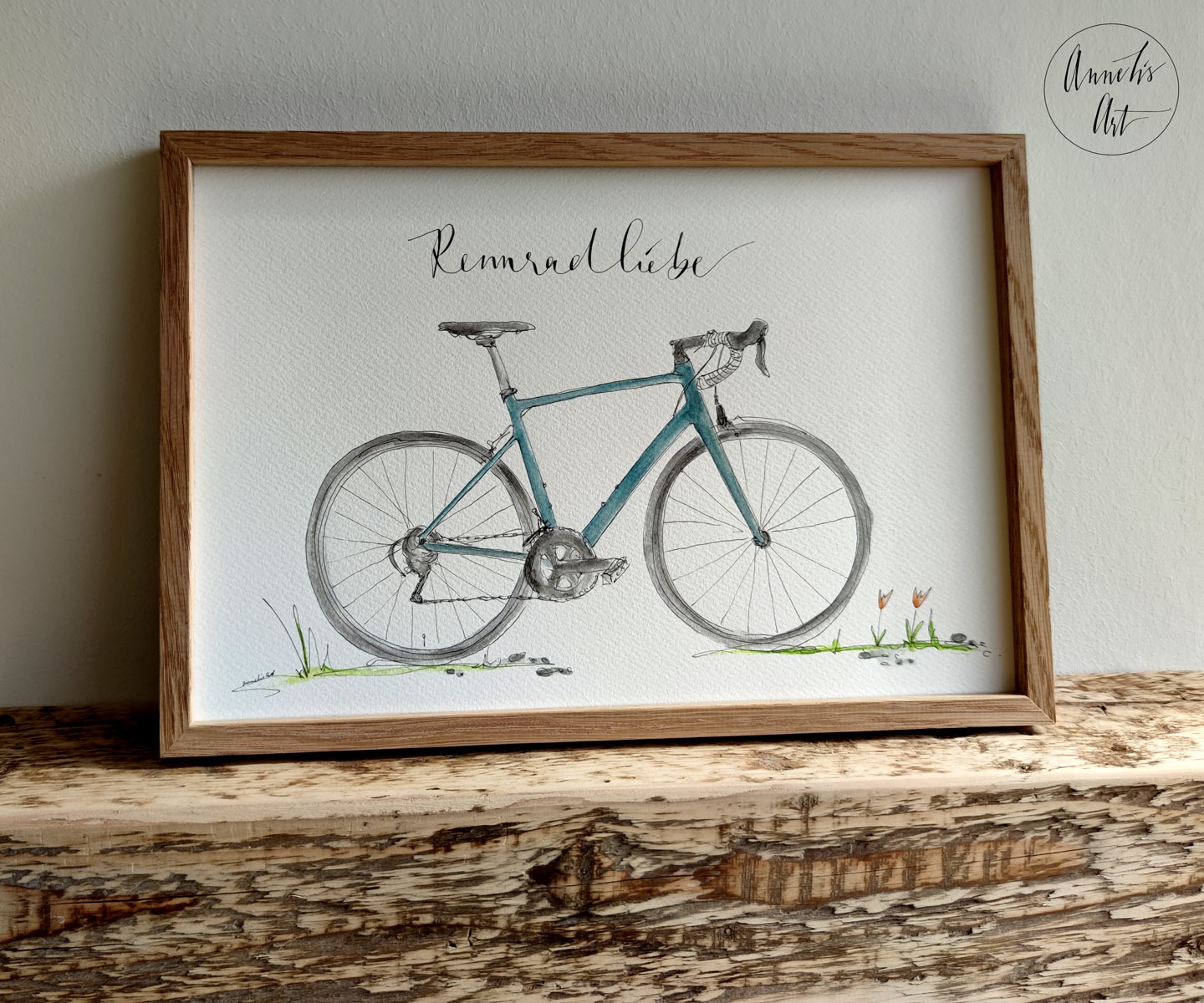 Aquarell RENNRAD  | Individuell gestaltetes Rennrad