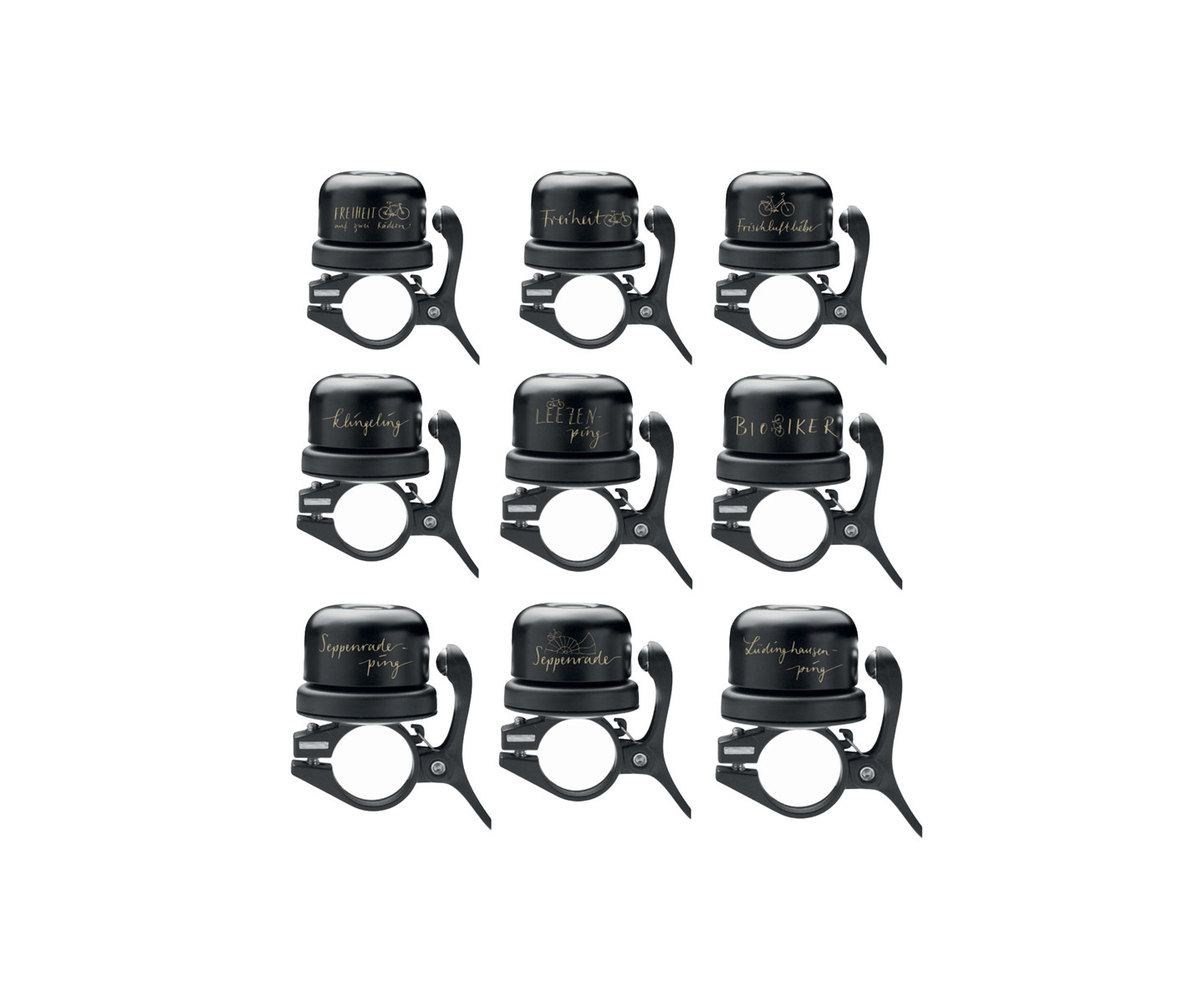 Laute Fahrradklingel mit Tracker für "Apple Wo ist?" mit besonderem Design