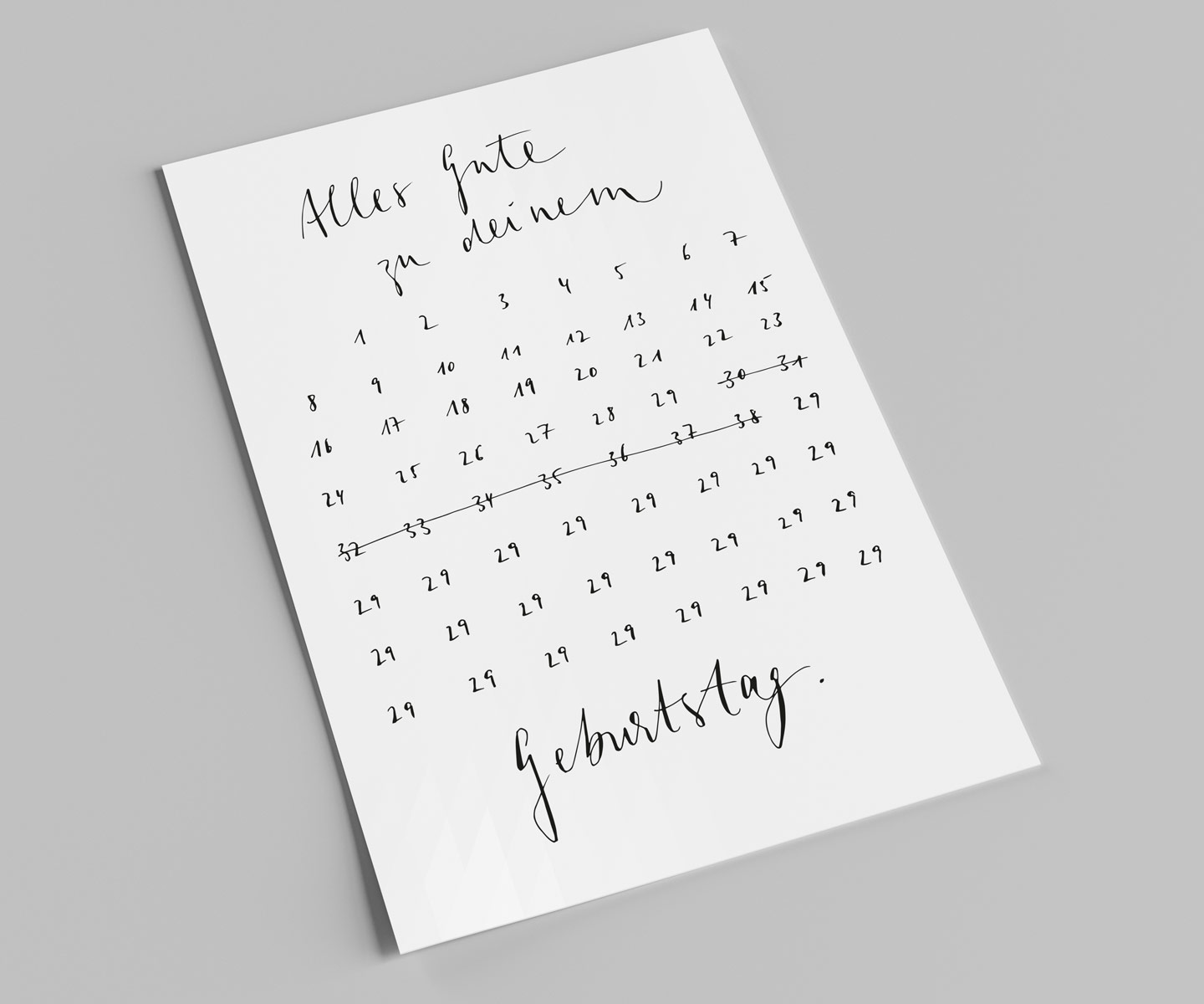 Spruchkarte | Streichkalender | Alles Gute zu deinem Geburtstag   | Postkarte DIN A6 