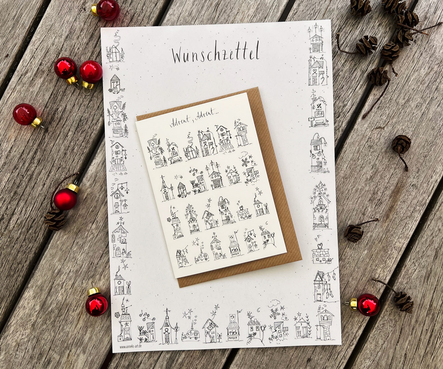 Weihnachtsblock "Wunschzettel" | DIN A4  25 Blatt auf hochwertigem Recycling-Papier