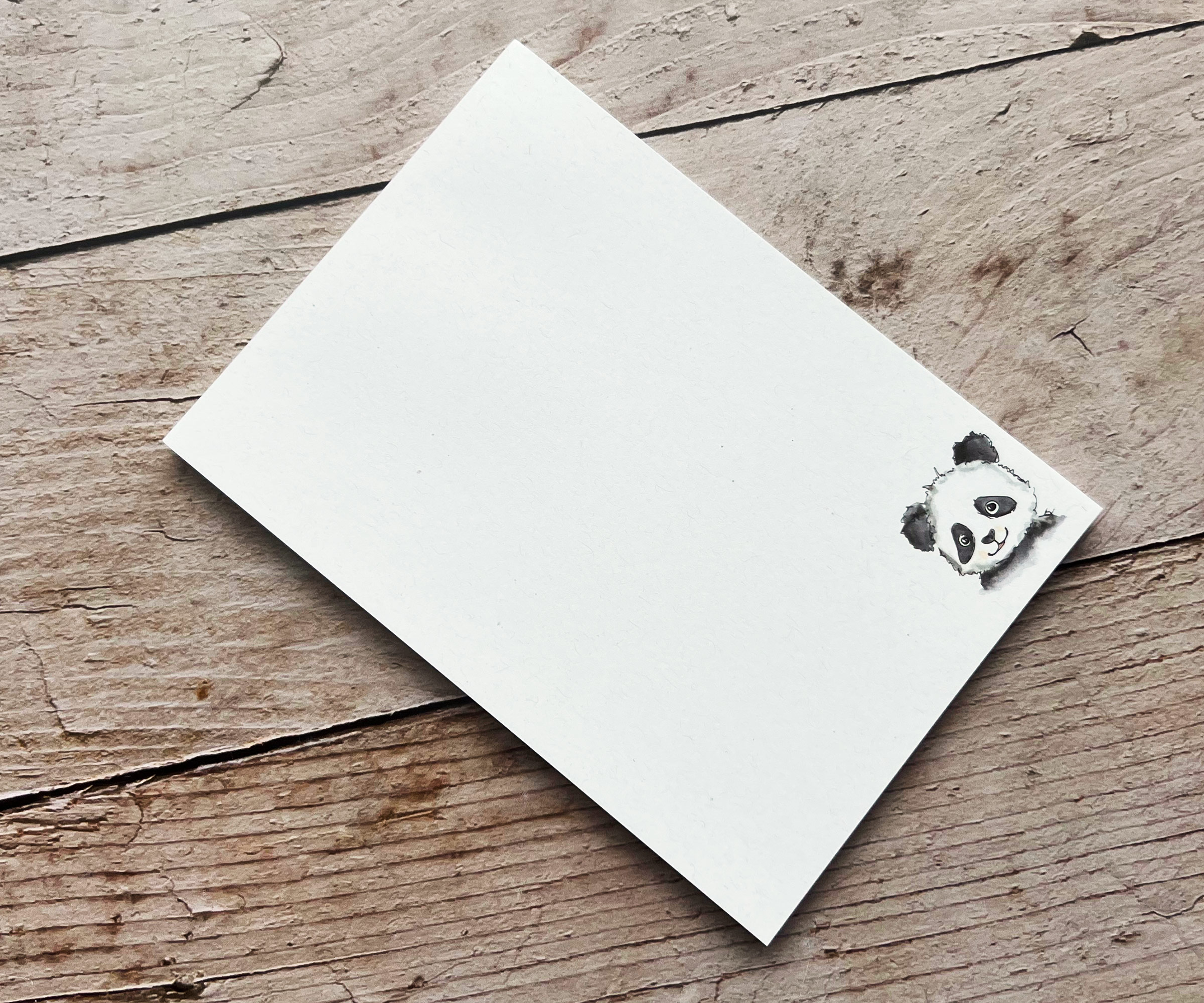 Notizblock mit süßem Panda | DIN A6 | aus hochwertigem Recyclingpapier