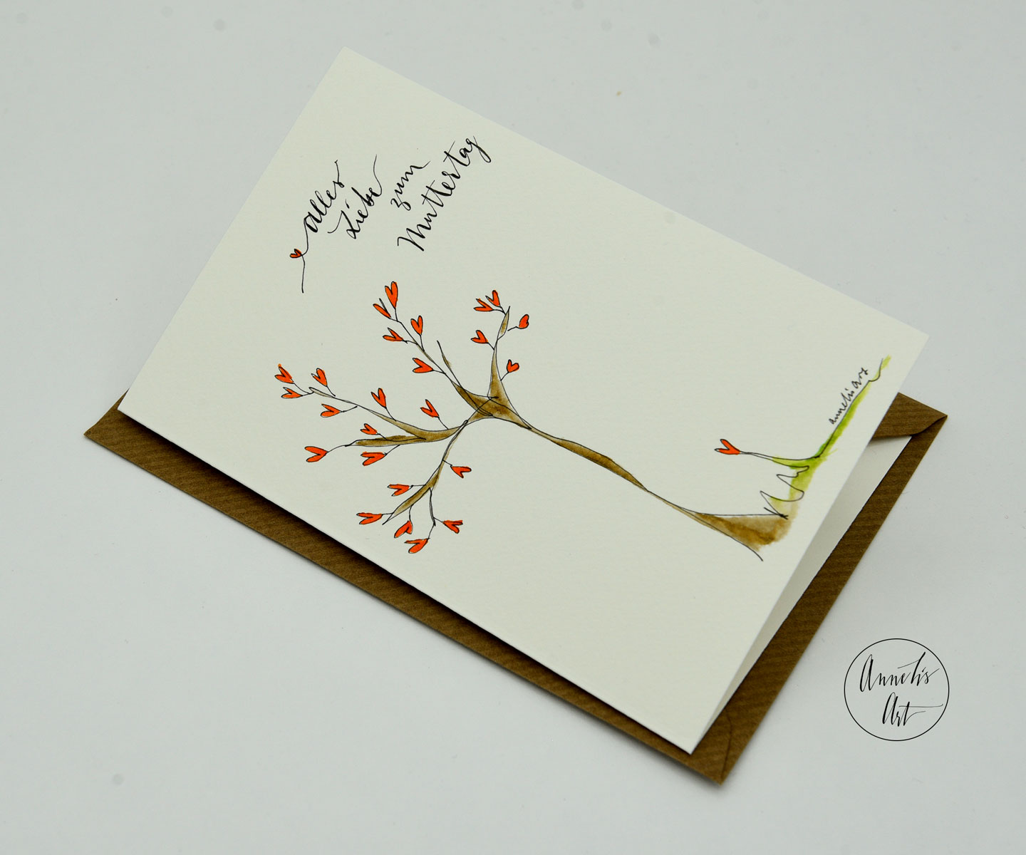 Personalisierte Grußkarte zum Muttertag | handgefertigt | Herzensbaum