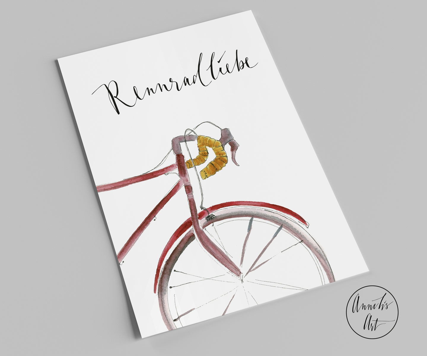 Rennradliebe Postkarte für Rennradfahrer