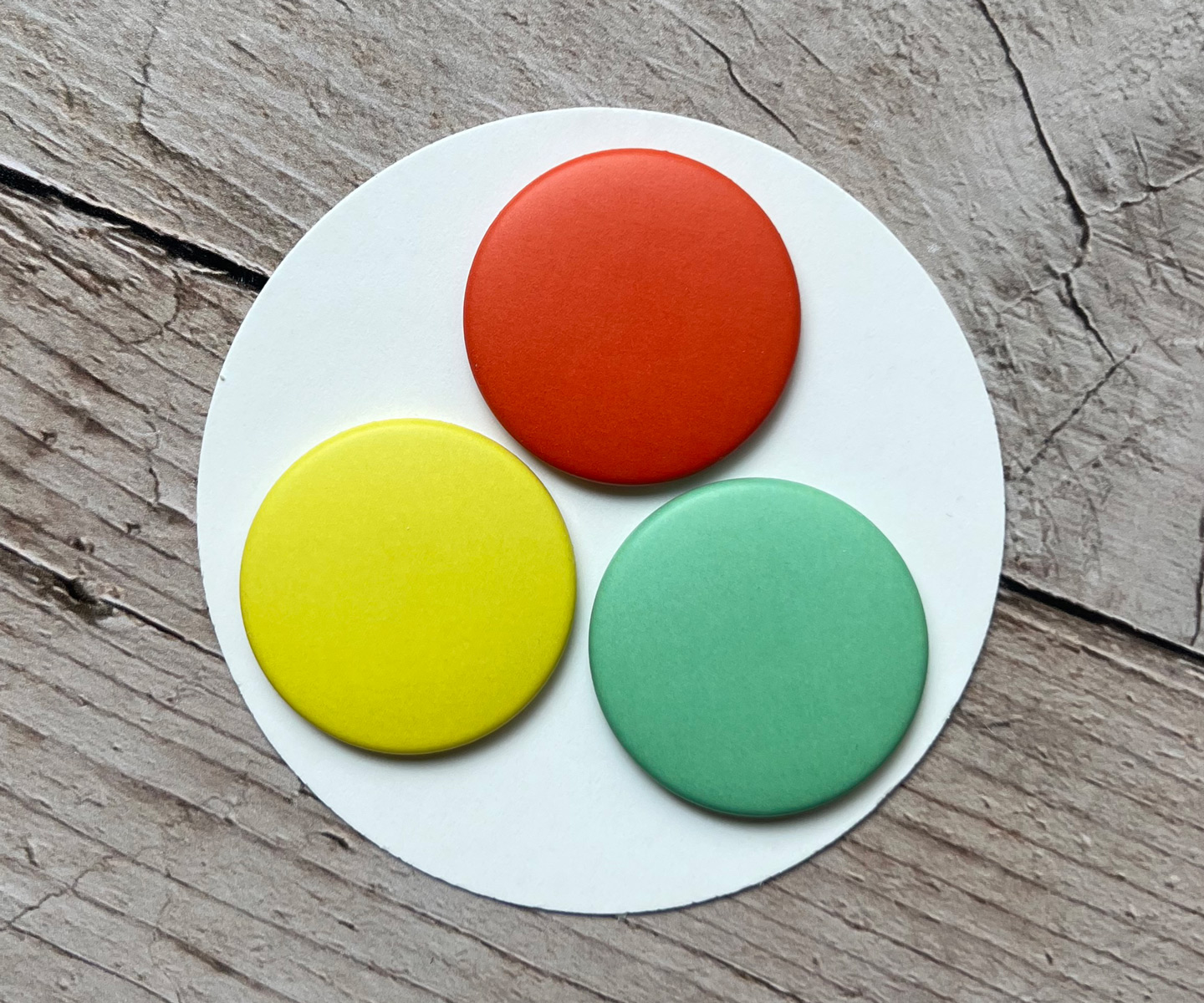 Konfettimagnete | 3er Set | Bunte Magnete in verschiedene Farben