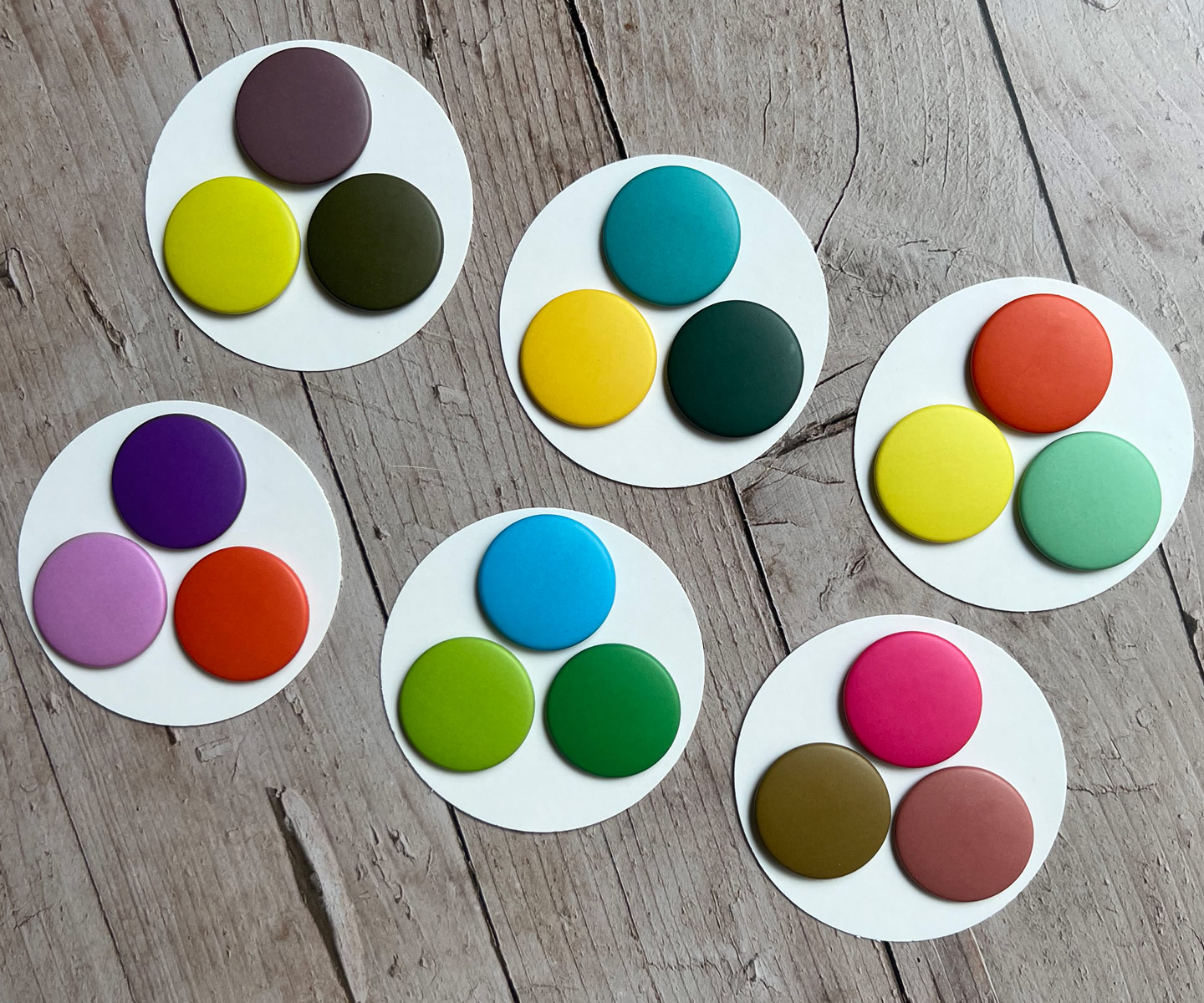 Konfettimagnete | 3er Set | Bunte Magnete in verschiedene Farben