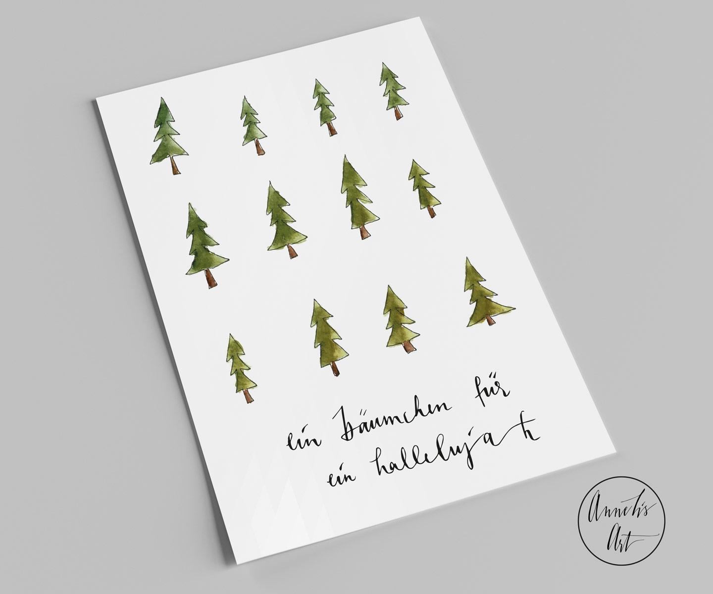 Postkarte | Weihnachtskarte | Bäumchen für ein Hallelujah