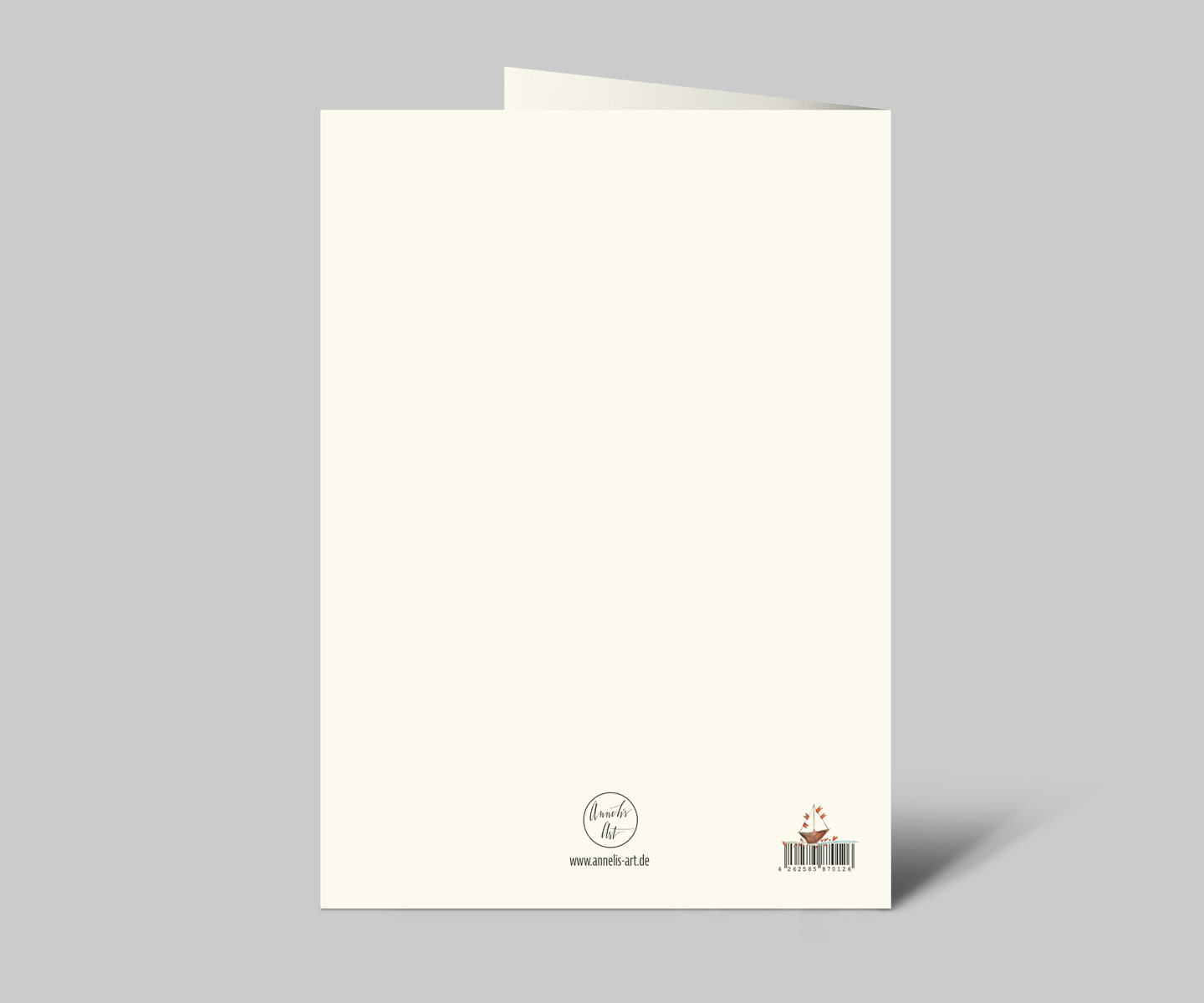 Aquarell Taufkarte | Boot und Wolken | Zur Taufe | Mit einer Kindheit voll Liebe, kann man ein ganzes Leben aushalten