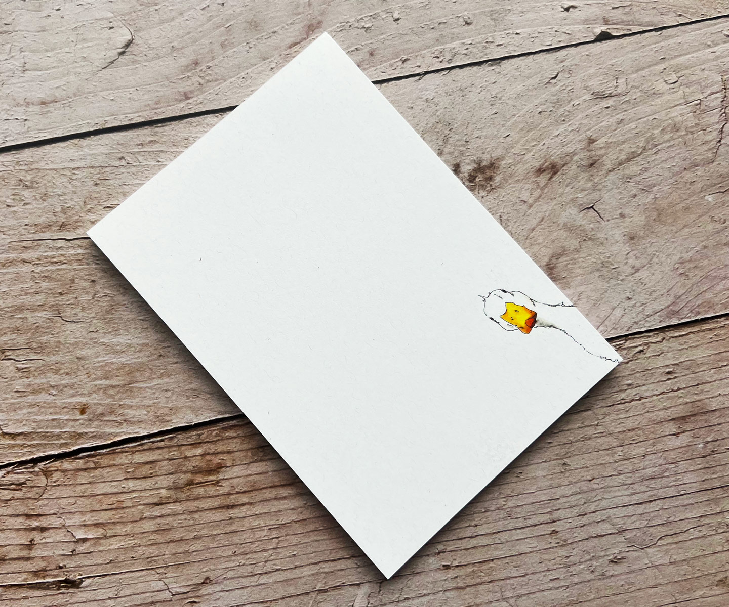 Notizblock mit lustiger Gans | DIN A6 | aus hochwertigem Recyclingpapier | unliniert